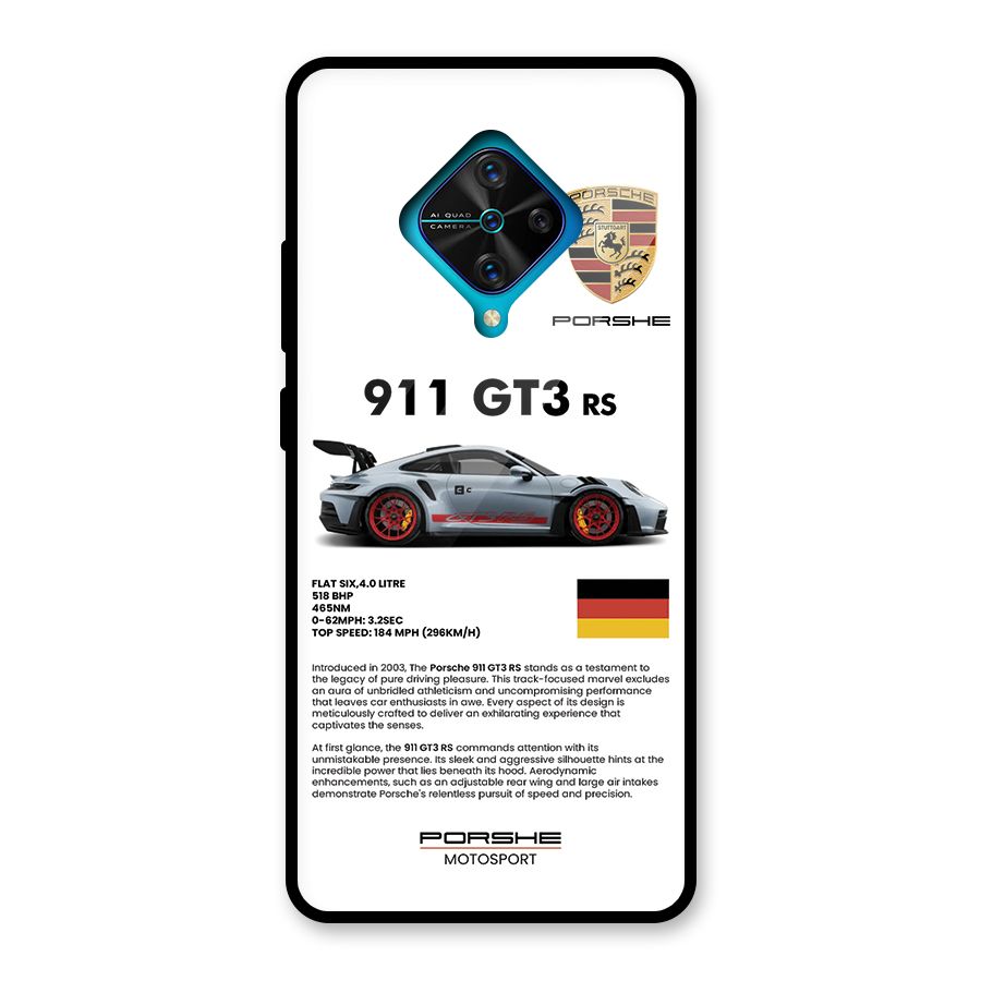 Supercar Features Glass Back Case for Vivo S1 Pro