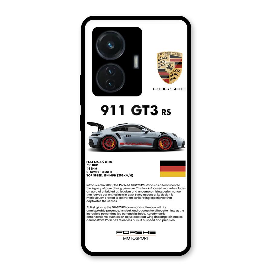 Supercar Features Glass Back Case for Vivo T1 44W
