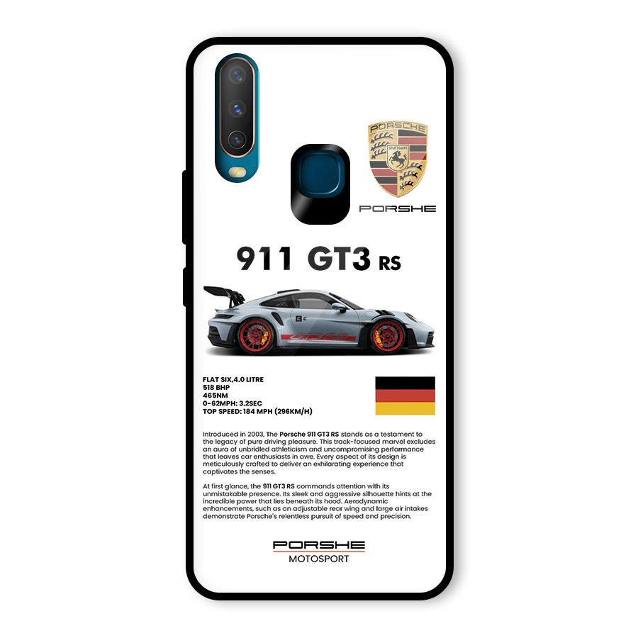 Supercar Features Glass Back Case for Vivo U10