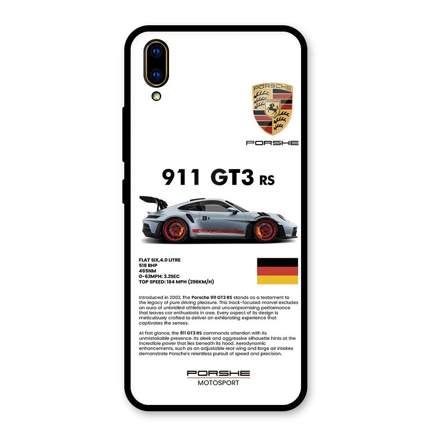 Supercar Features Glass Back Case for Vivo V11 Pro