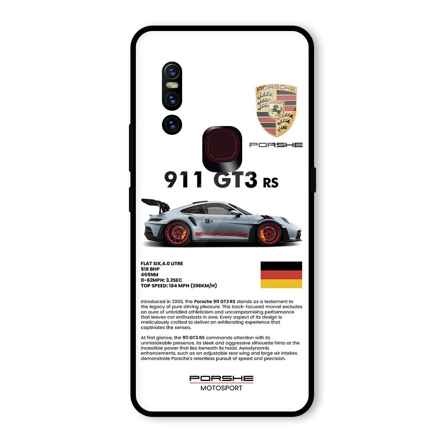 Supercar Features Glass Back Case for Vivo V15