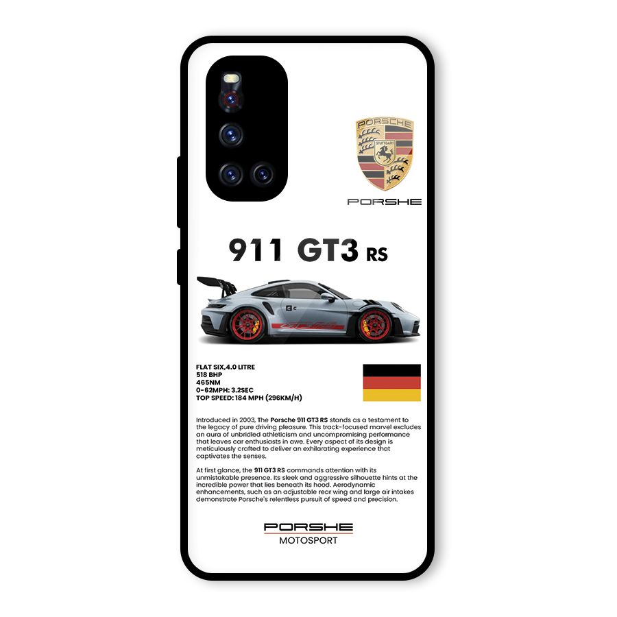 Supercar Features Glass Back Case for Vivo V19