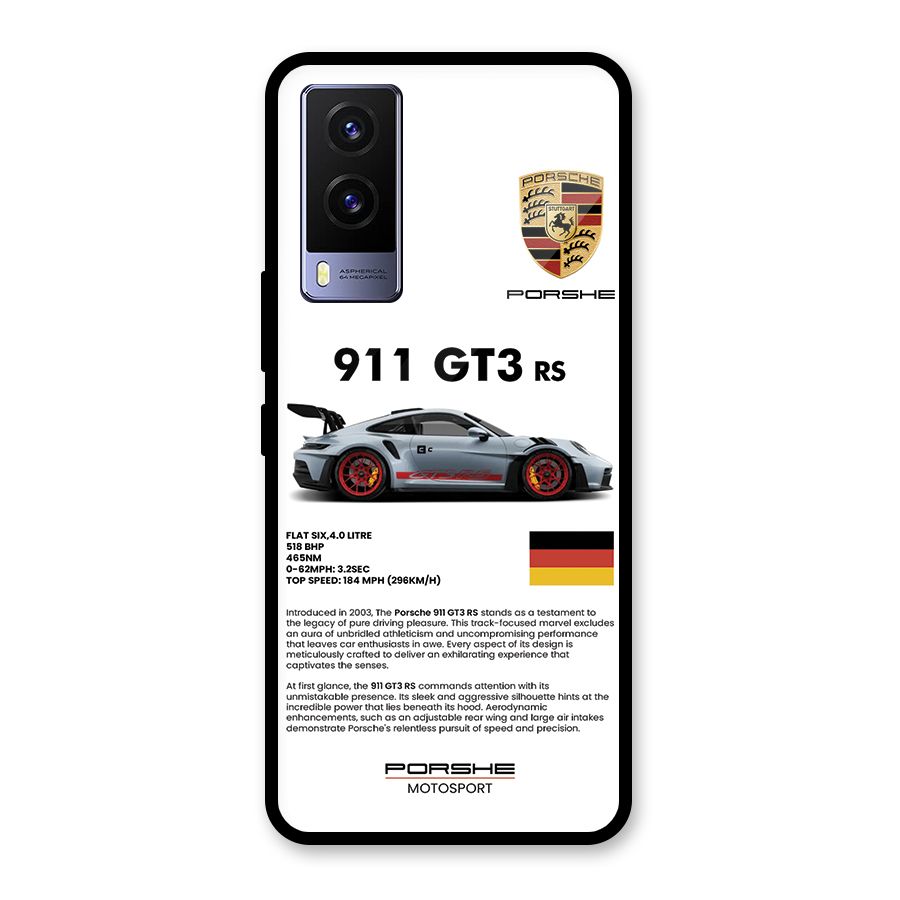 Supercar Features Glass Back Case for Vivo V21e 5G