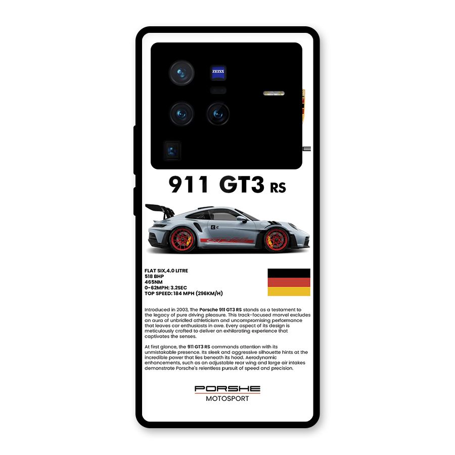 Supercar Features Glass Back Case for Vivo X80 Pro