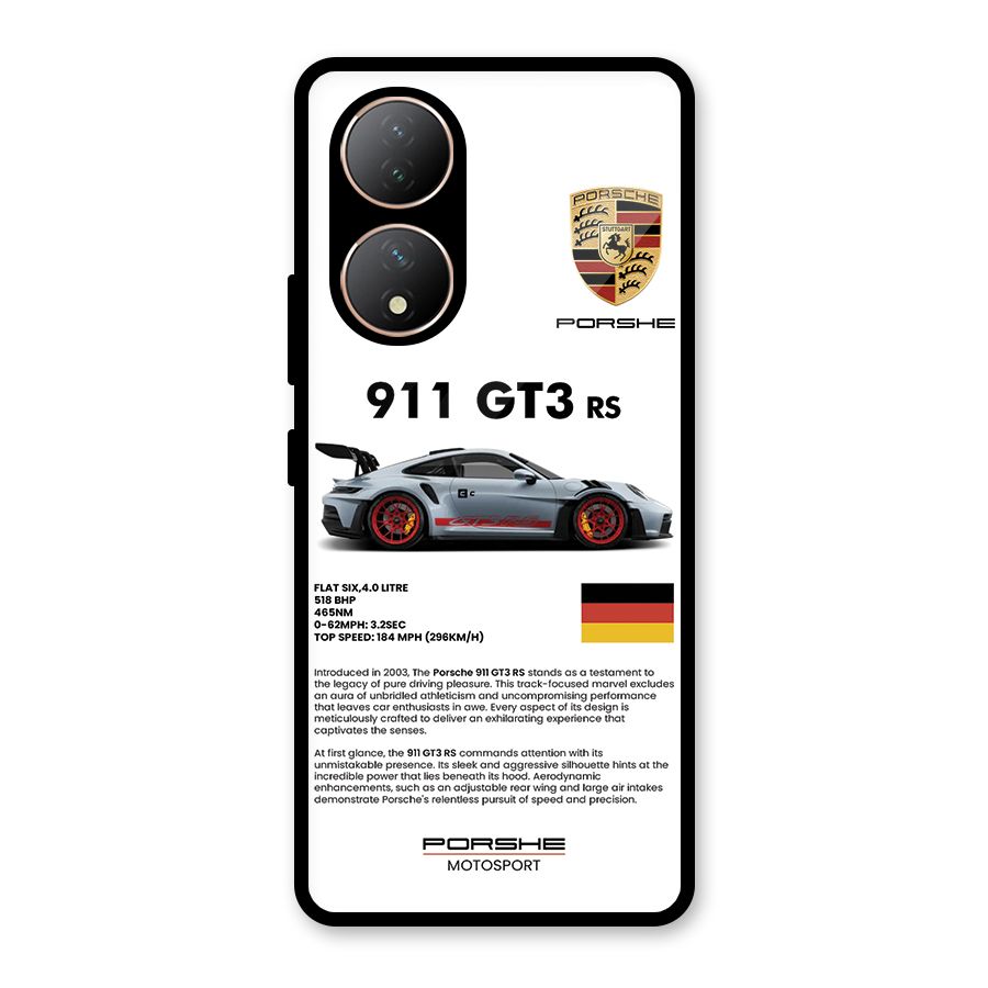 Supercar Features Glass Back Case for Vivo Y100