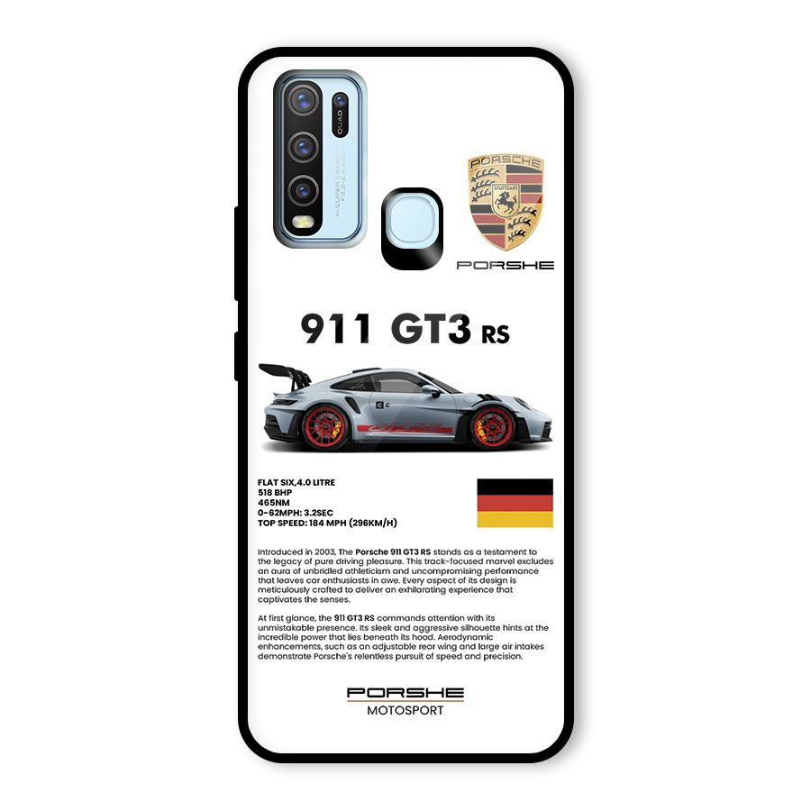 Supercar Features Glass Back Case for Vivo Y30