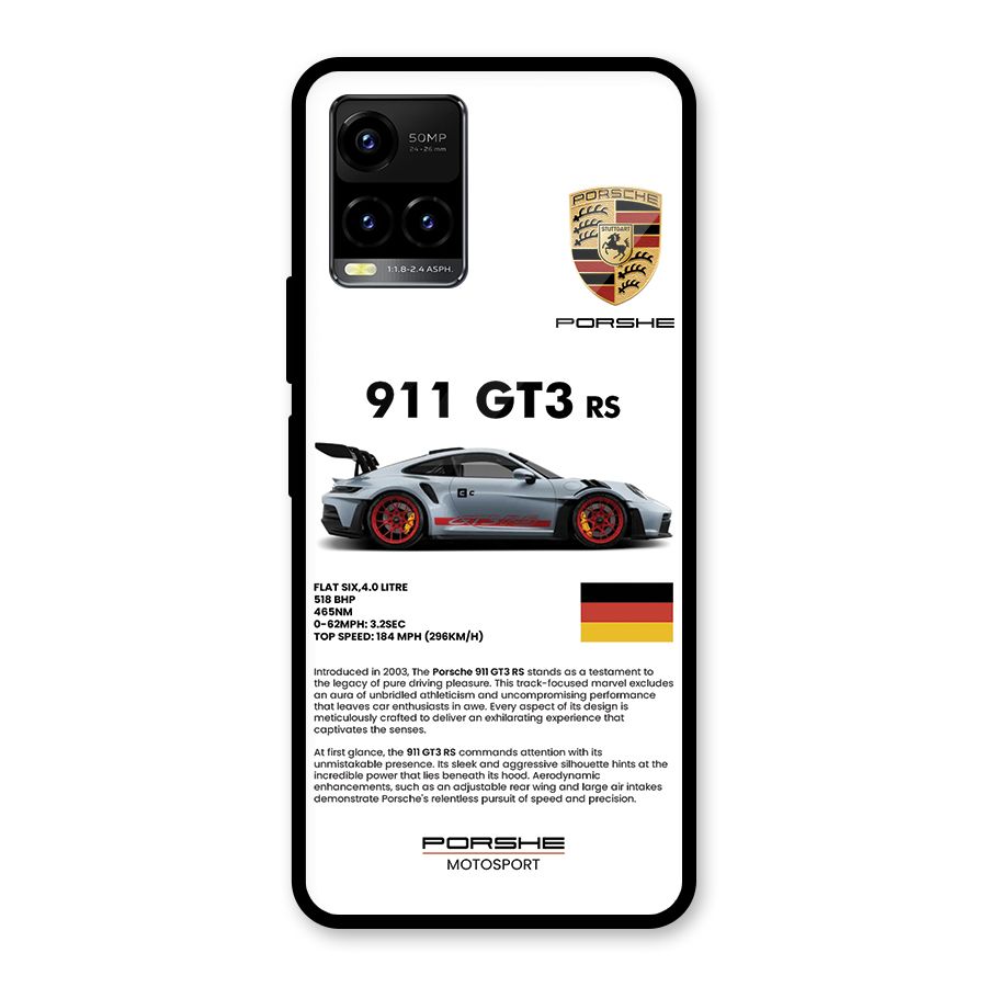 Supercar Features Glass Back Case for Vivo Y33s