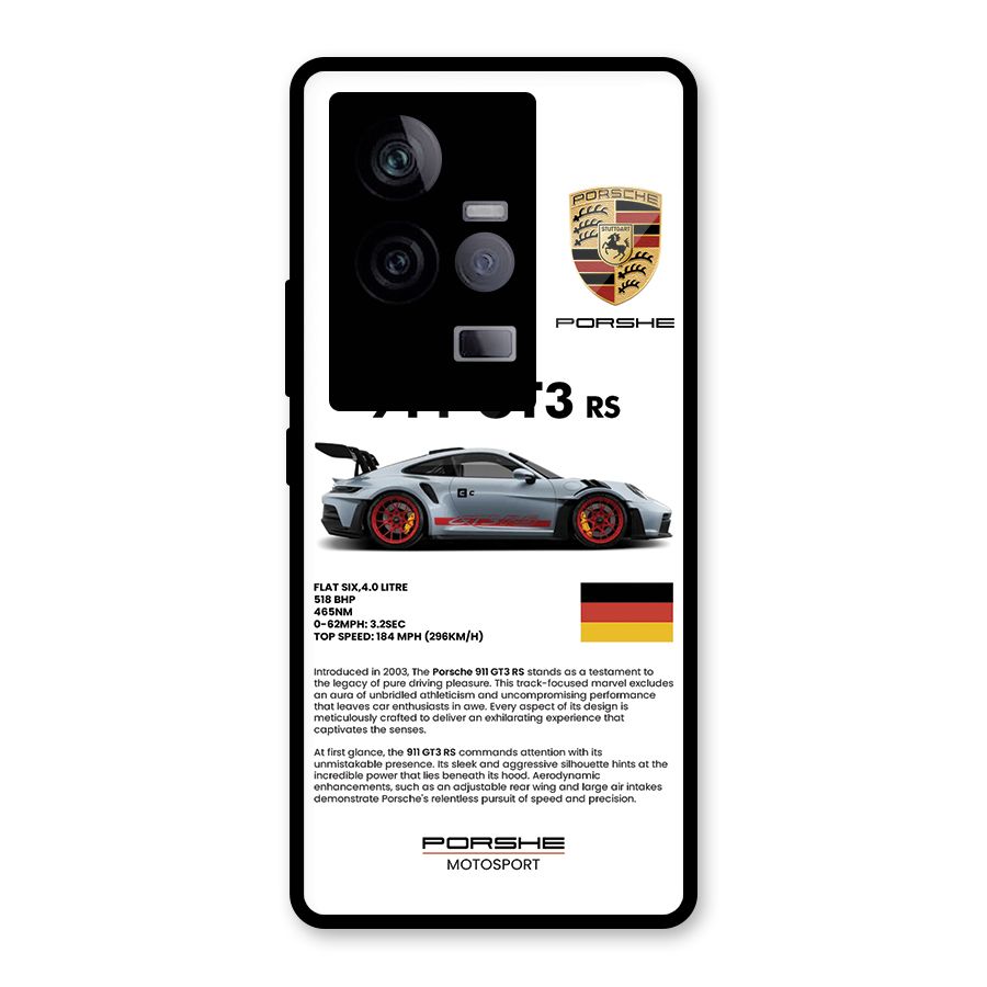 Supercar Features Glass Back Case for Vivo iQOO 11 5G
