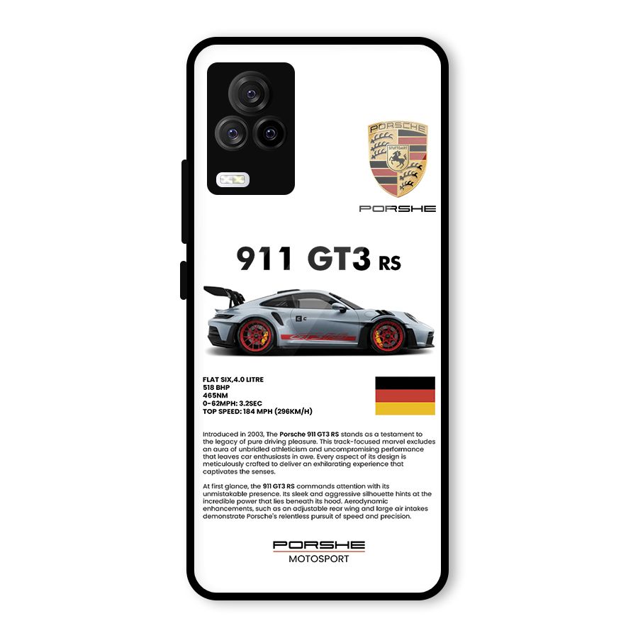 Supercar Features Glass Back Case for Vivo iQOO 7 Legend 5G