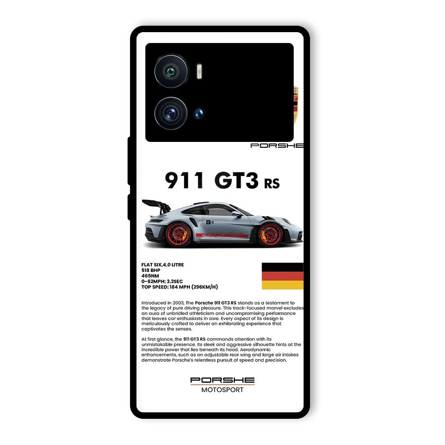 Supercar Features Glass Back Case for Vivo iQOO 9 Pro