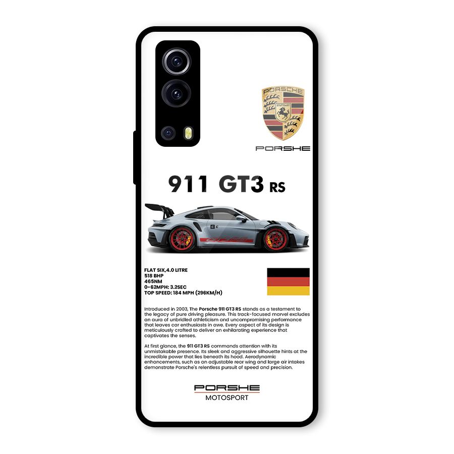 Supercar Features Glass Back Case for Vivo iQOO Z3