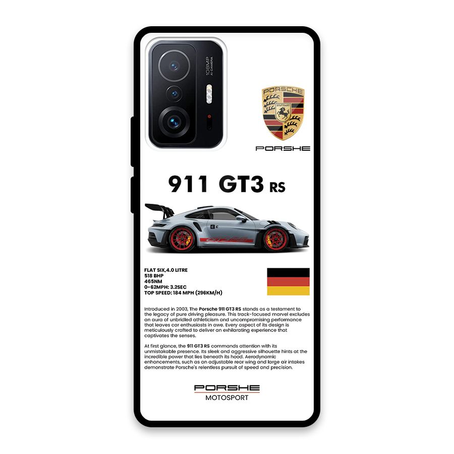 Supercar Features Glass Back Case for Xiaomi 11T Pro
