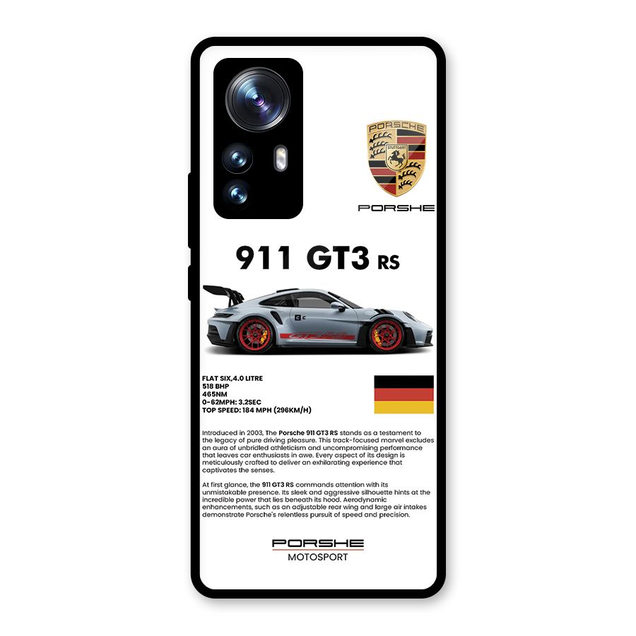 Supercar Features Glass Back Case for Xiaomi 12 Pro