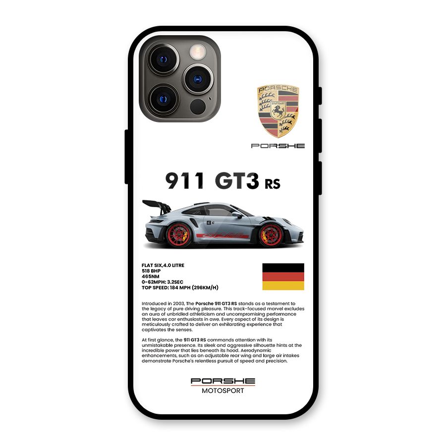 Supercar Features Glass Back Case for iPhone 12 Pro