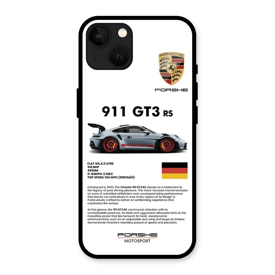 Supercar Features Glass Back Case for iPhone 13