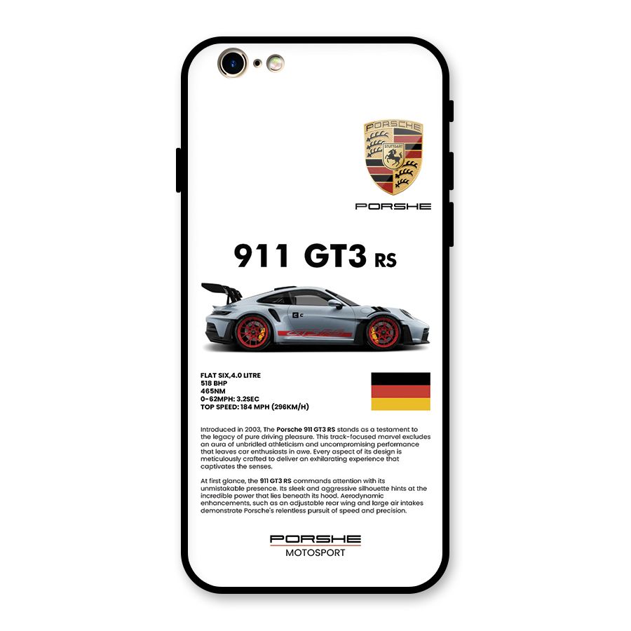 Supercar Features Glass Back Case for iPhone 6 6S