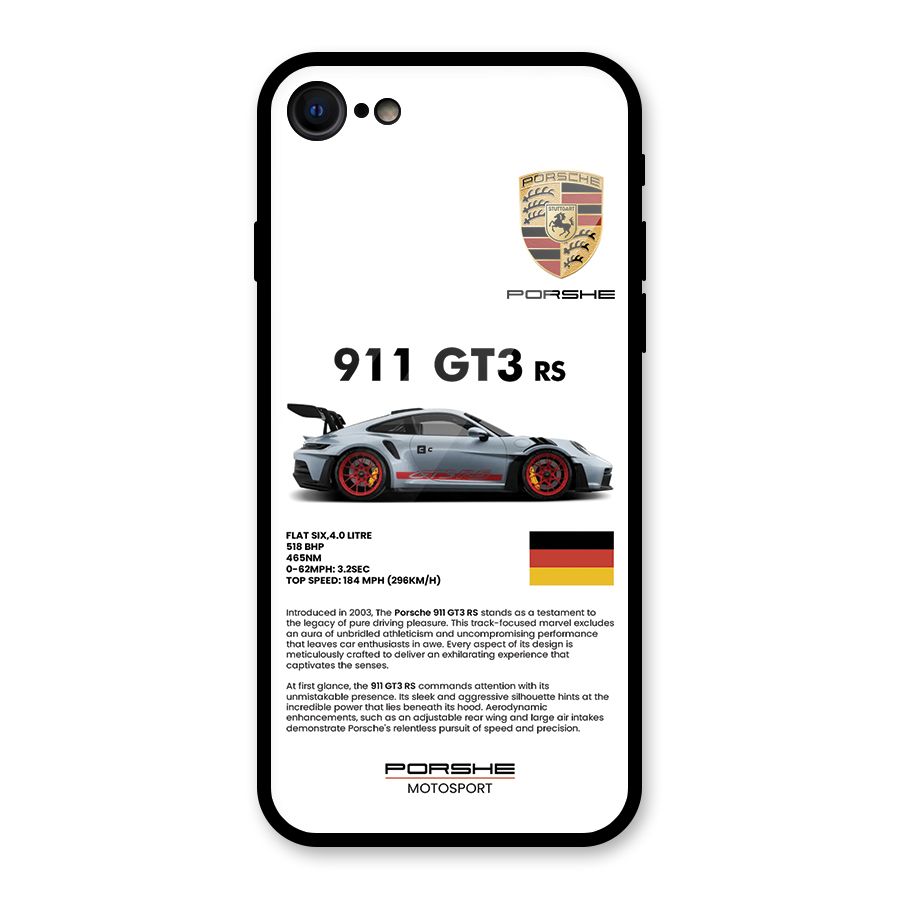 Supercar Features Glass Back Case for iPhone 7