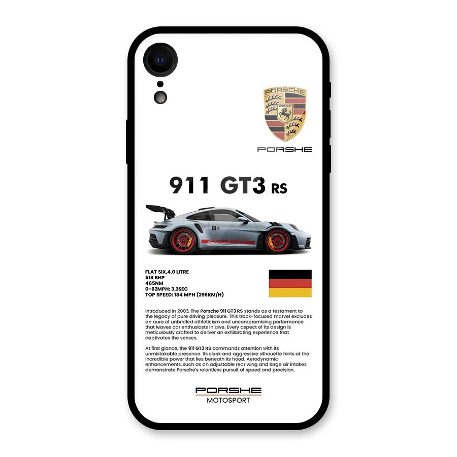 Supercar Features Glass Back Case for iPhone XR