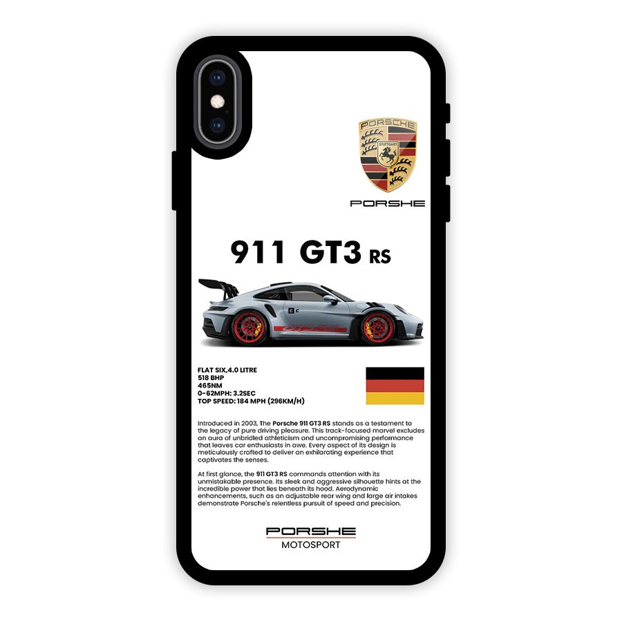 Supercar Features Glass Back Case for iPhone XS Max