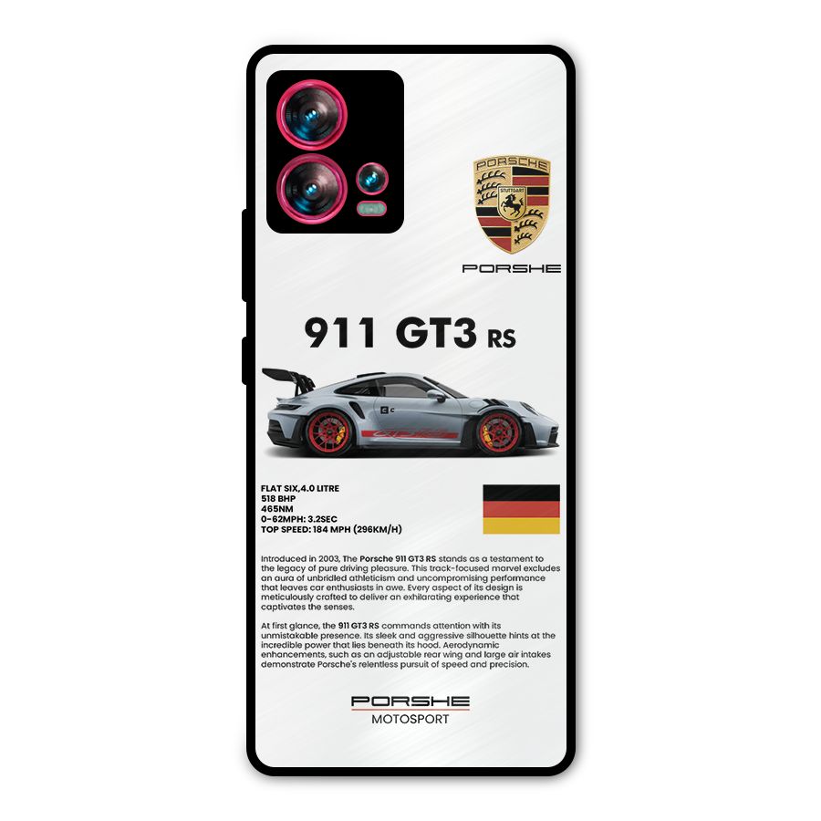 Supercar Features Metal Back Case for Motorola Edge 30 Fusion