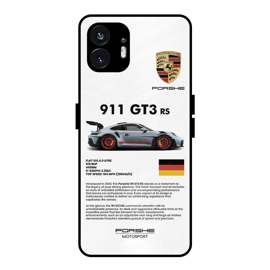 Supercar Features Metal Back Case for Nothing Phone 2