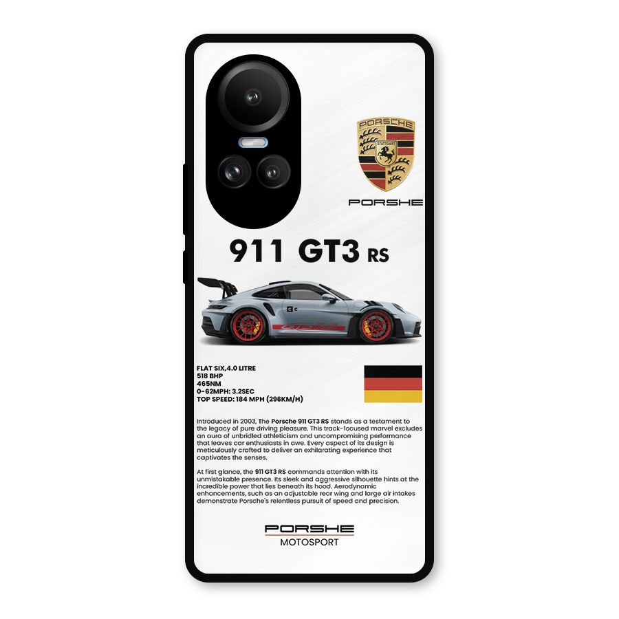 Supercar Features Metal Back Case for Oppo Reno10