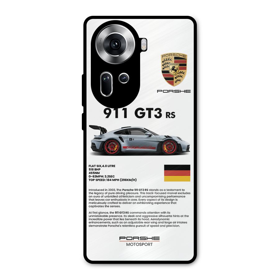 Supercar Features Metal Back Case for Oppo Reno11 5G