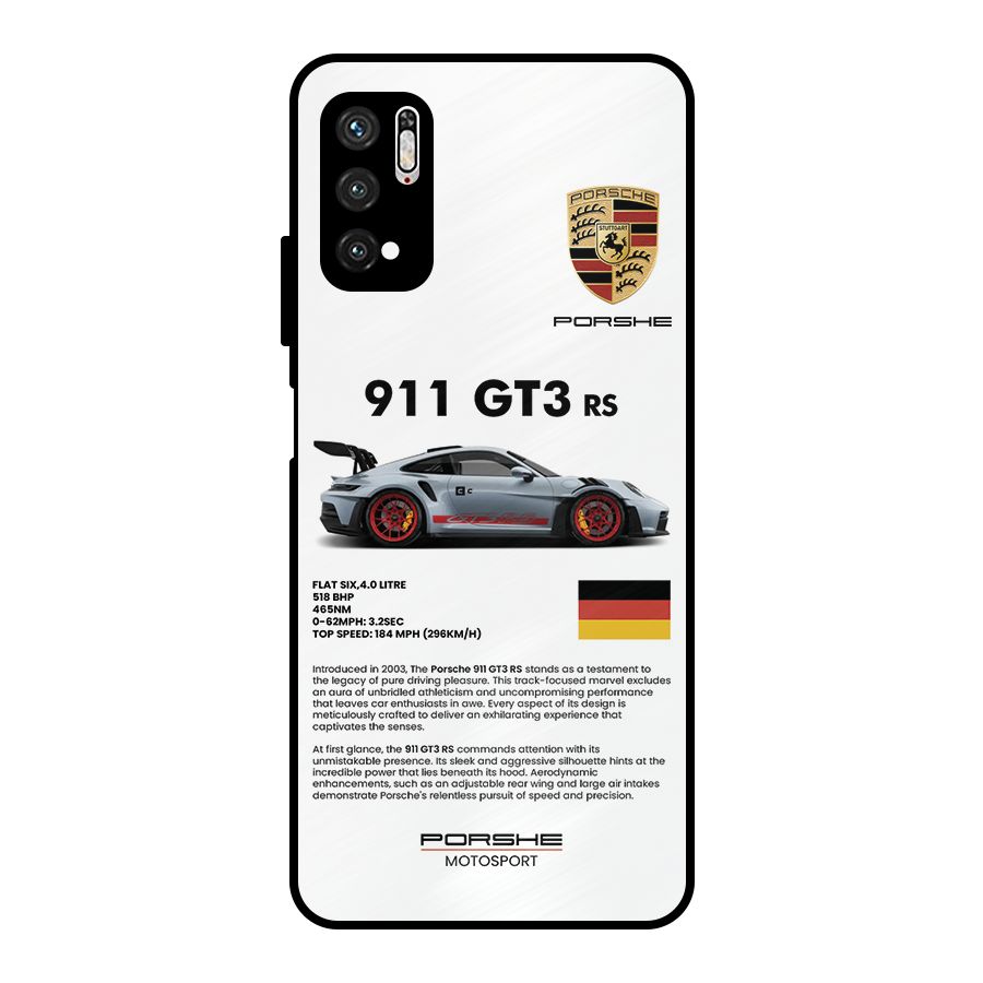 Supercar Features Metal Back Case for Poco M3 Pro 5G