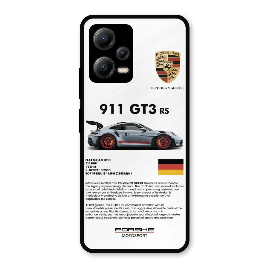 Supercar Features Metal Back Case for Poco X5