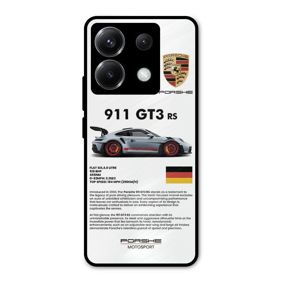 Supercar Features Metal Back Case for Poco X6
