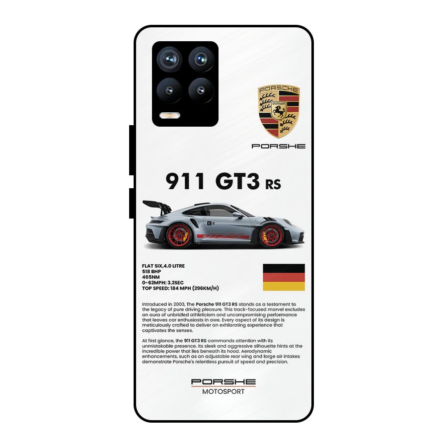 Supercar Features Metal Back Case for Realme 8