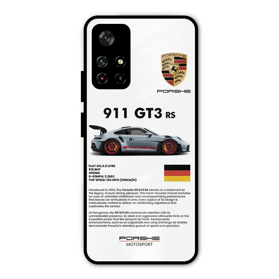 Supercar Features Metal Back Case for Redmi Note 11T 5G