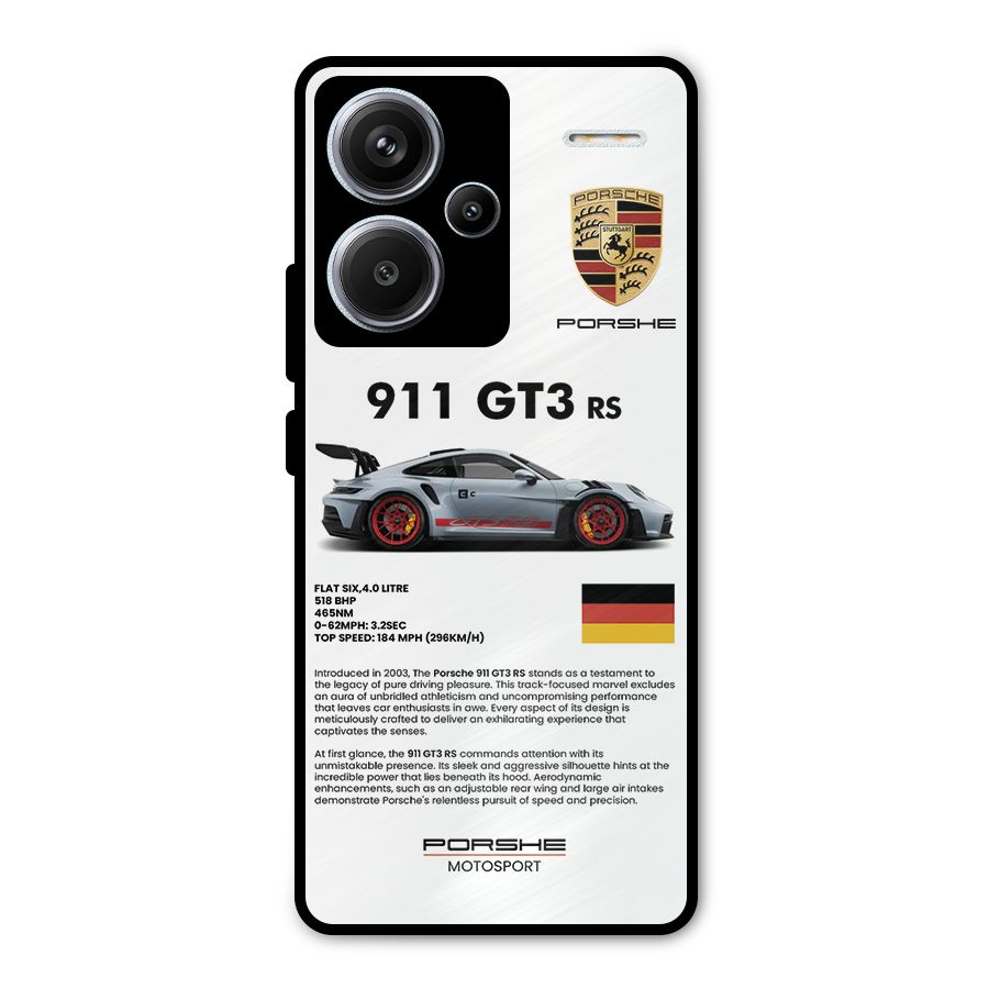 Supercar Features Metal Back Case for Redmi Note 13 Pro Plus