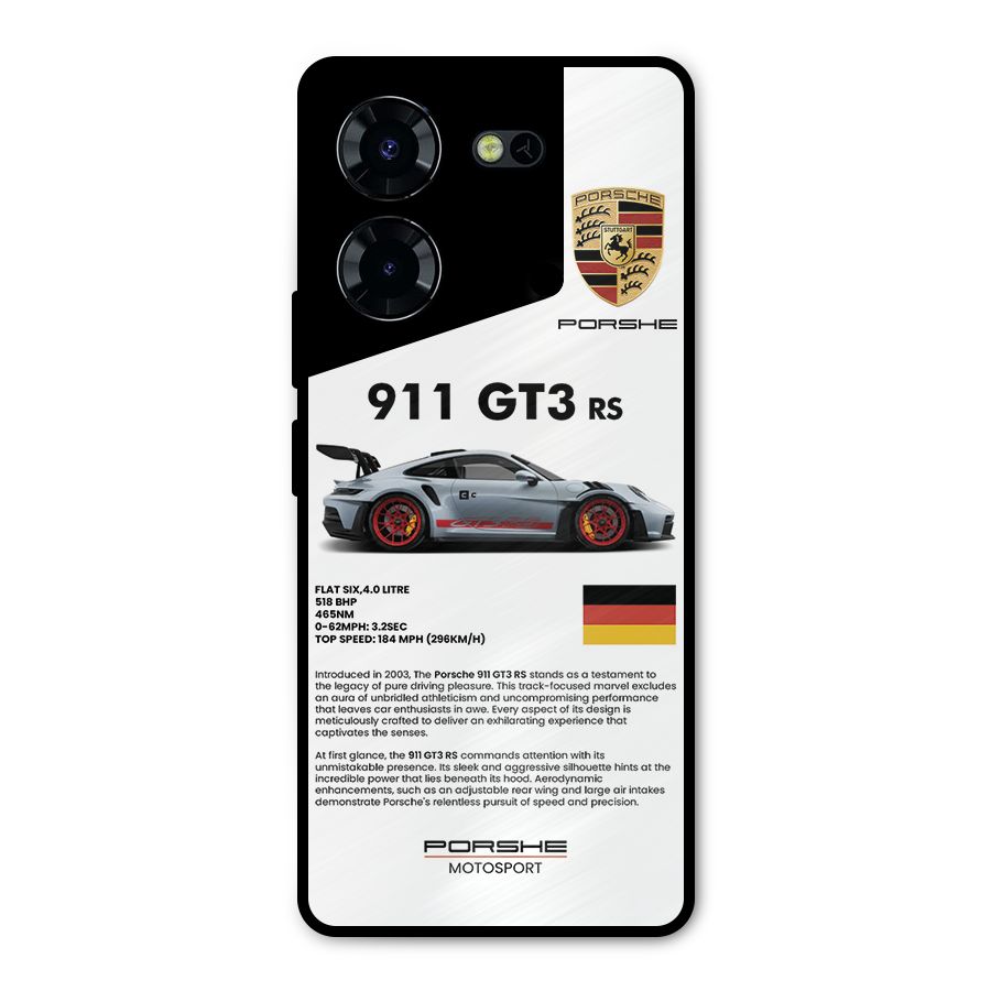 Supercar Features Metal Back Case for Tecno Pova 5 Pro 5G