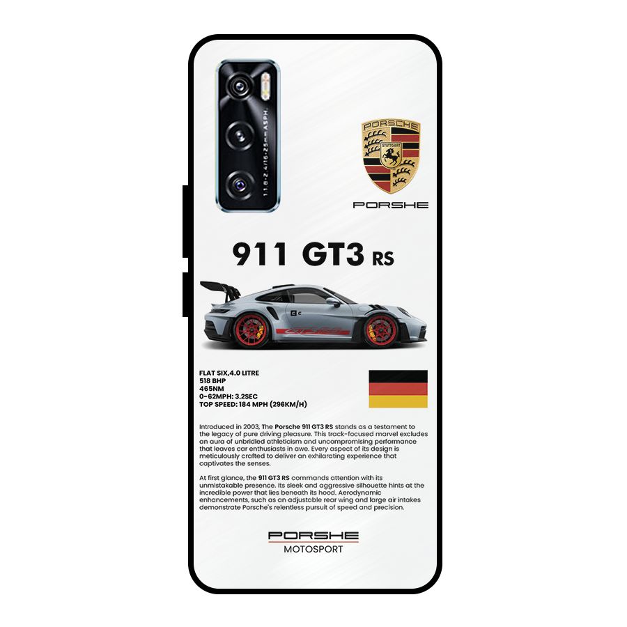 Supercar Features Metal Back Case for Vivo V20 SE