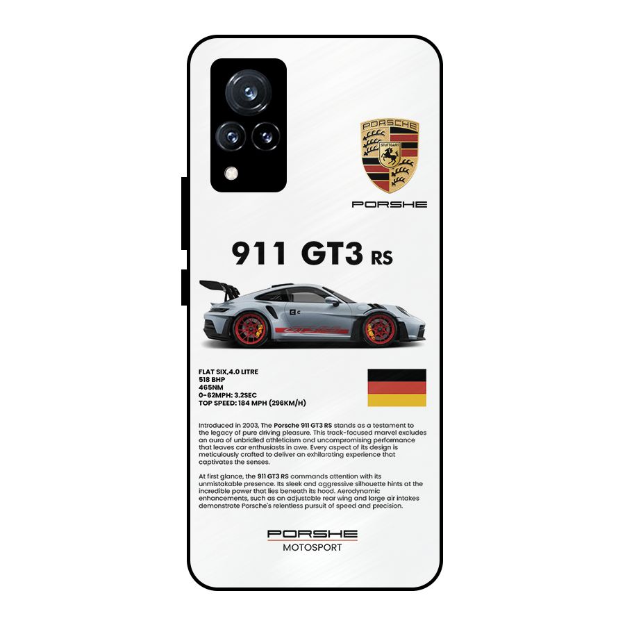 Supercar Features Metal Back Case for Vivo V21 5G