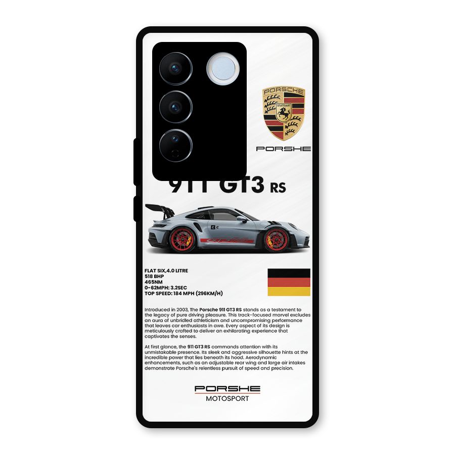 Supercar Features Metal Back Case for Vivo V27