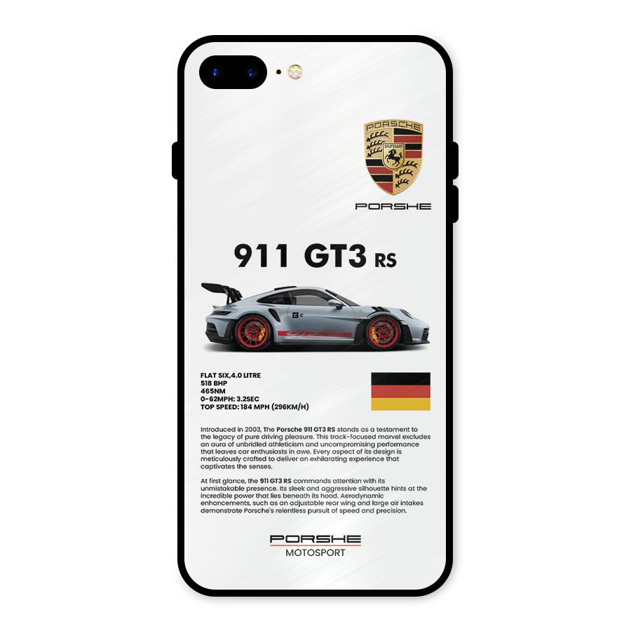 Supercar Features Metal Back Case for iPhone 8 Plus