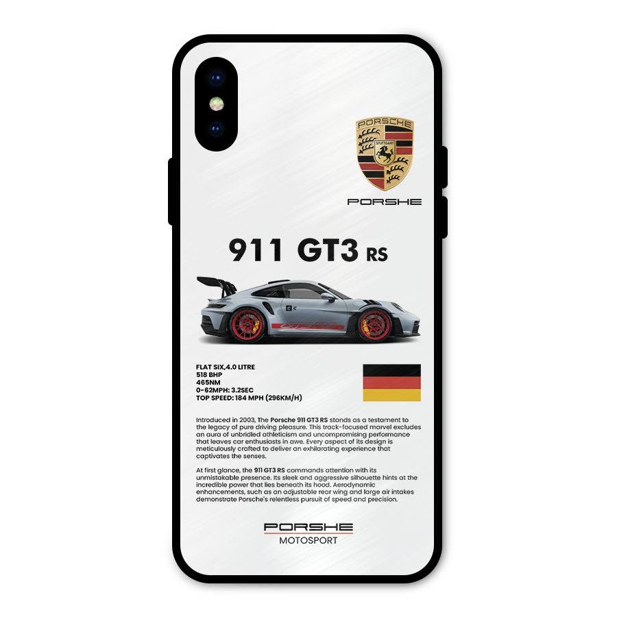 Supercar Features Metal Back Case for iPhone XS