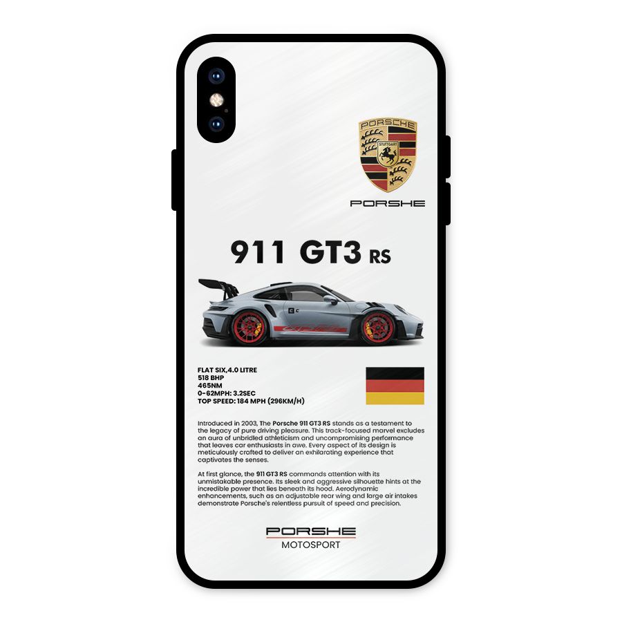 Supercar Features Metal Back Case for iPhone XS Max