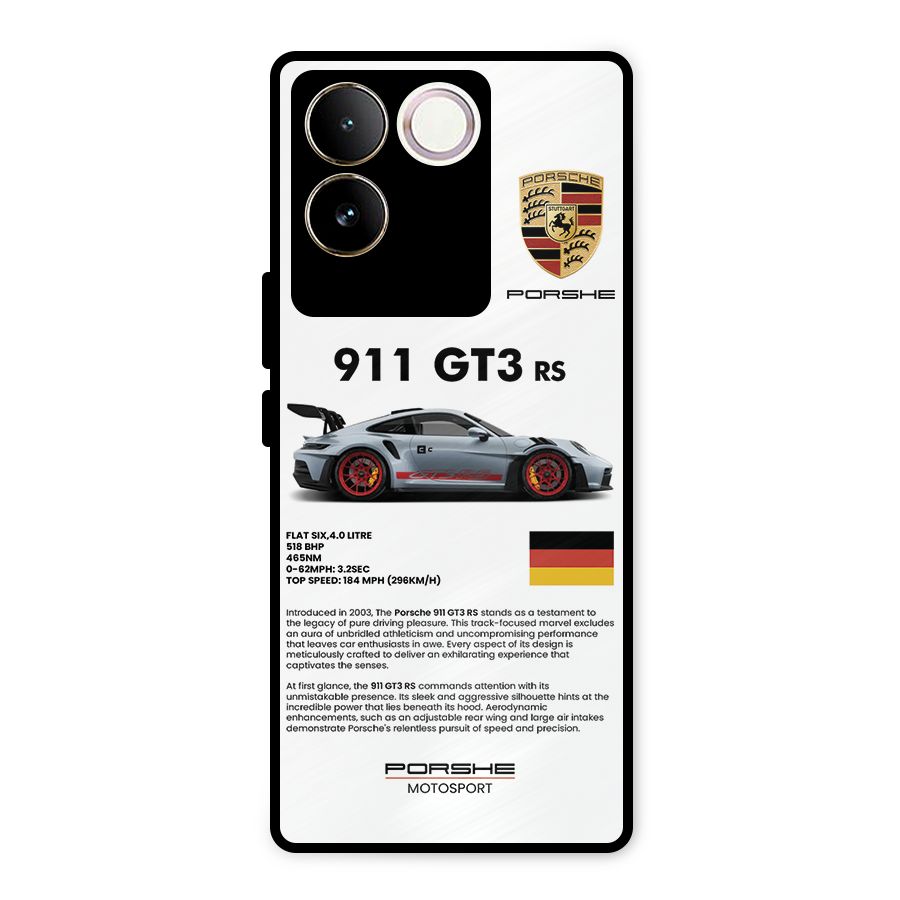 Supercar Features Metal Back Case for iQOO Z7 Pro