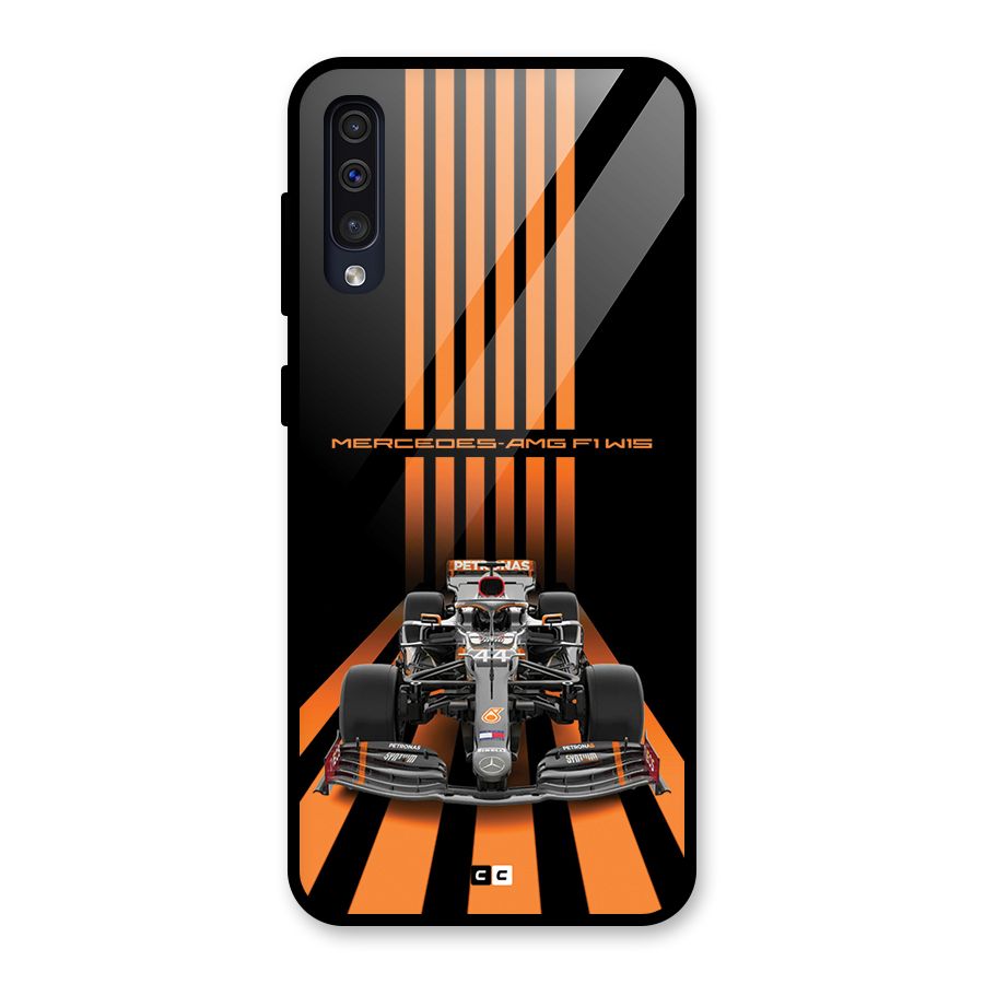 Supercar On Track Glass Back Case for Galaxy A50