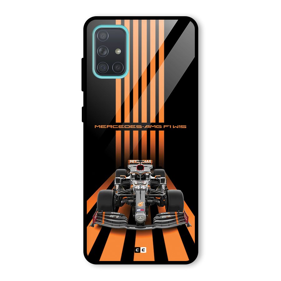 Supercar On Track Glass Back Case for Galaxy A71
