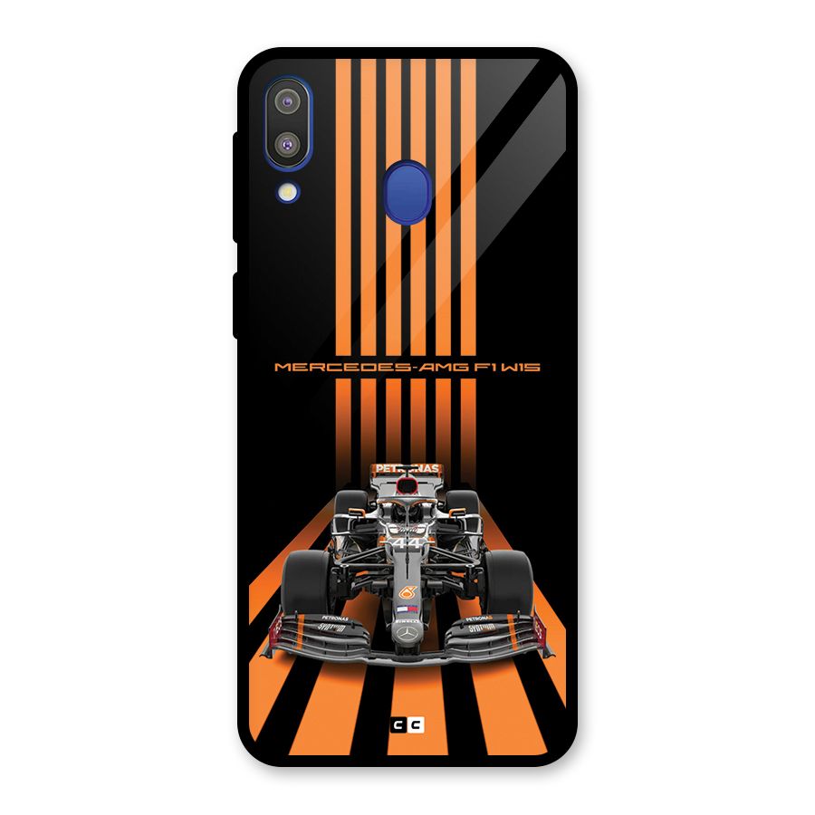 Supercar On Track Glass Back Case for Galaxy M20