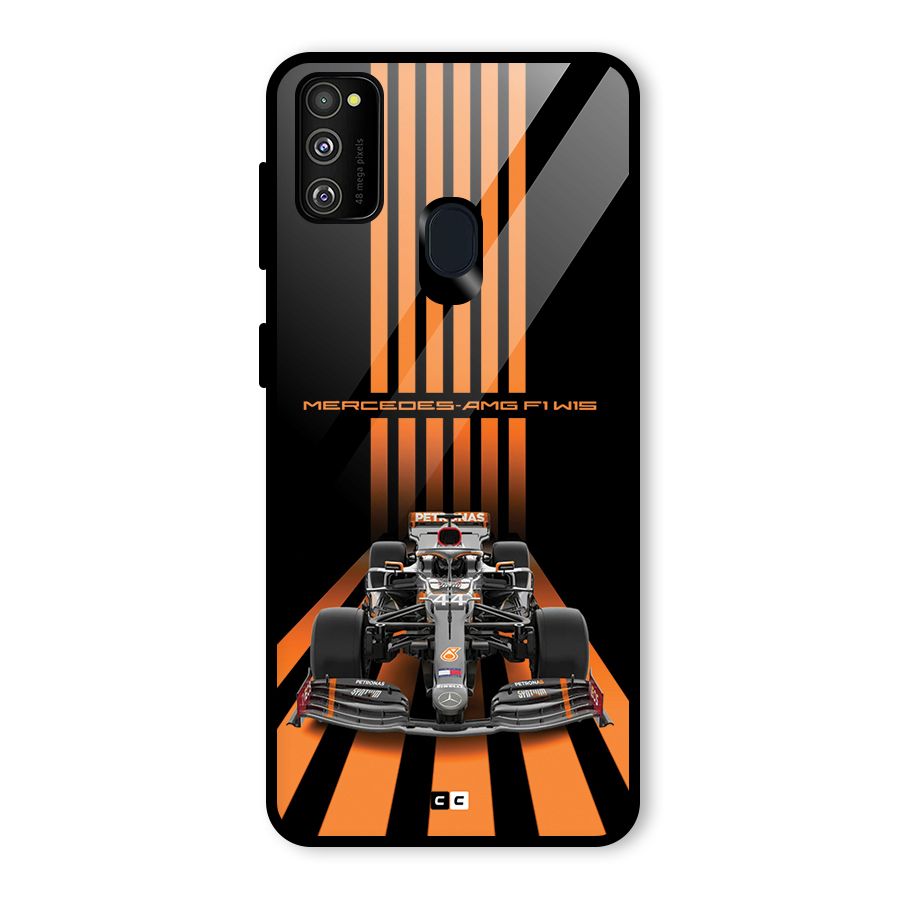 Supercar On Track Glass Back Case for Galaxy M30s