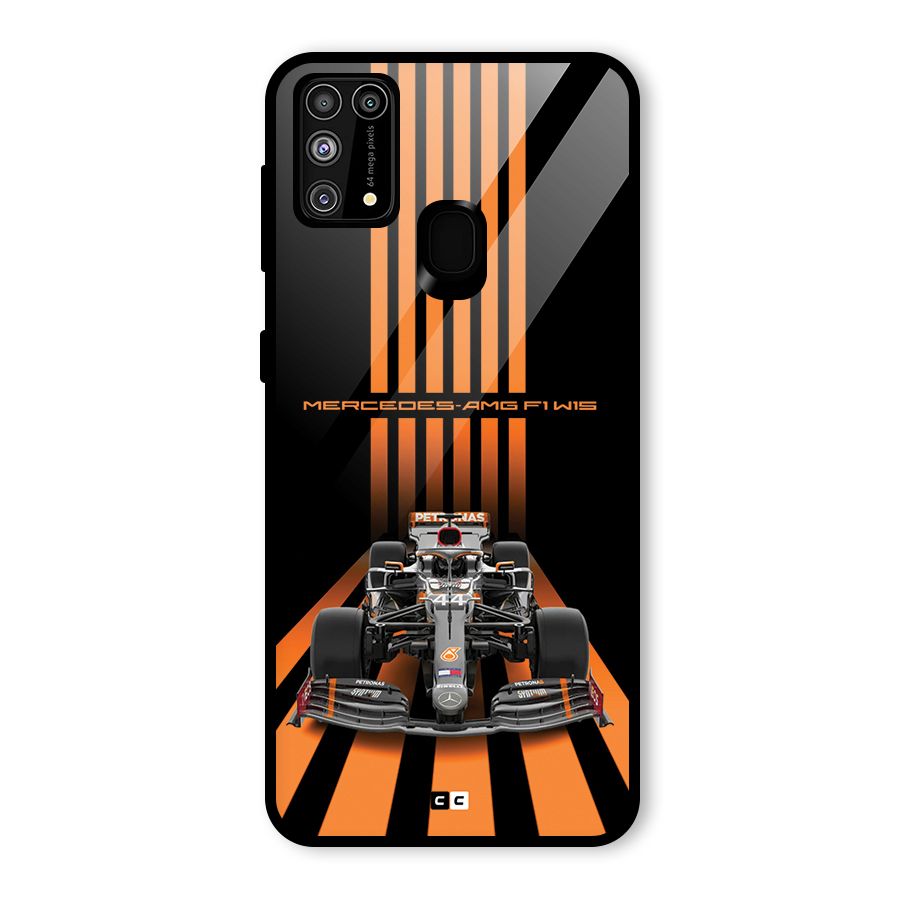 Supercar On Track Glass Back Case for Galaxy M31