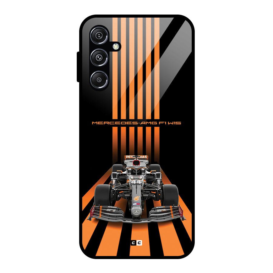 Supercar On Track Glass Back Case for Galaxy M34 5G