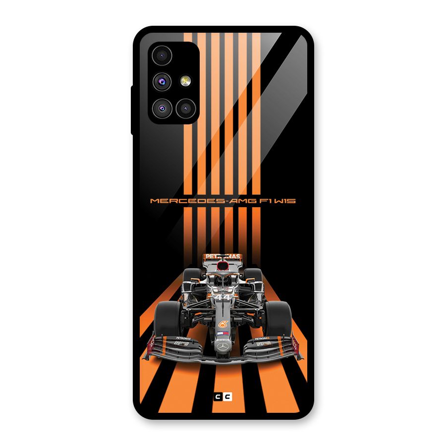 Supercar On Track Glass Back Case for Galaxy M51