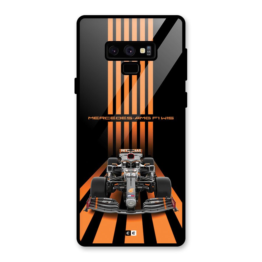 Supercar On Track Glass Back Case for Galaxy Note 9