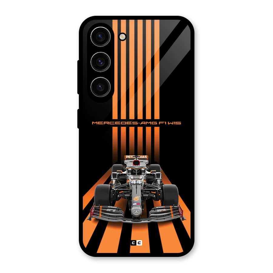 Supercar On Track Glass Back Case for Galaxy S23